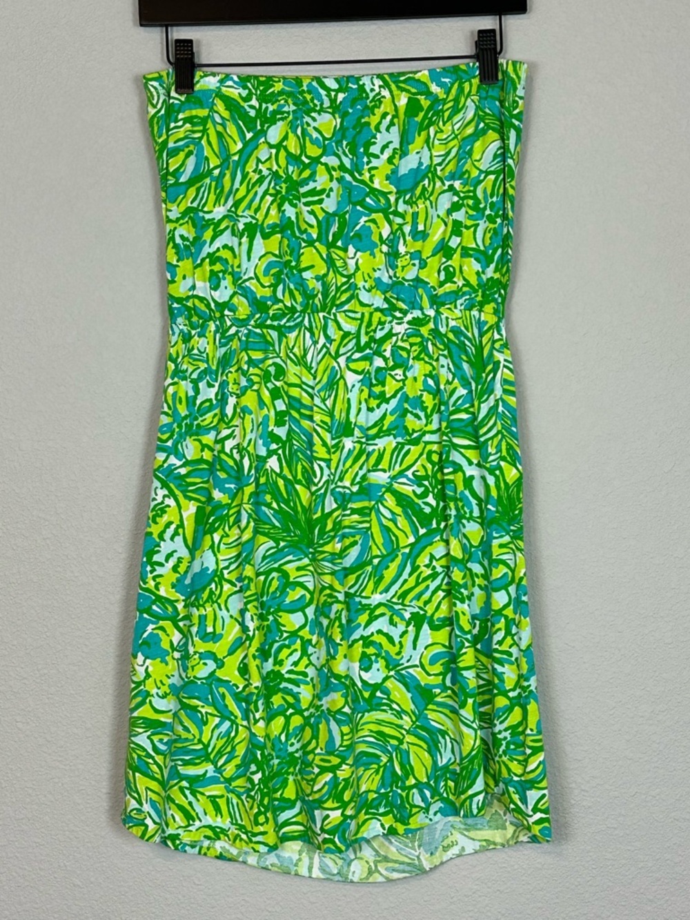 Lilly Pulitzer Windsor Strapless Mini Dress Fresh Citrus Green Parrot - Medium - Picture 3 of 6